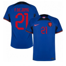 Herren Fußballbekleidung Niederlande Frenkie de Jong #21 Auswärtstrikot WM 2022 Kurzarm